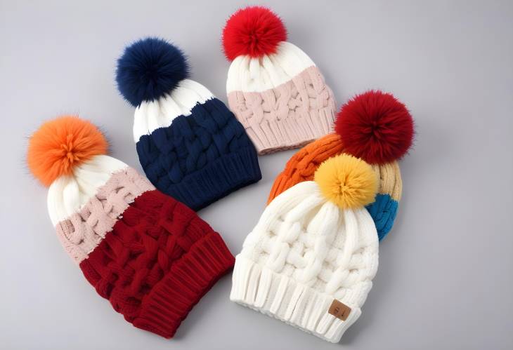 Womens Winter Warm Thick Oversize Chunky Cable Knitted Hat Beanie Cap with Acrylic Yarn Pompom and