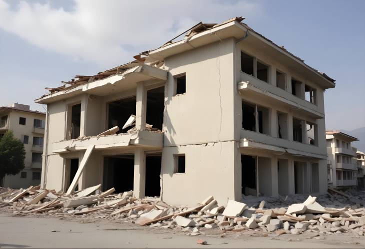 Wrecked Building from the 2011 Van Earthquake  Site of Demolition and Damage