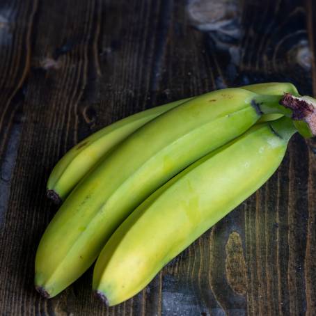 Yangon Street Market with Green Bananas