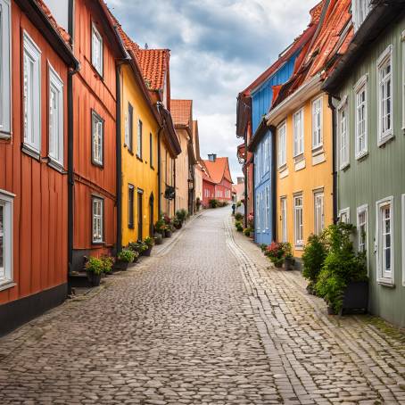 Ystad Historic Charm Colorful Swedish Streets and Traditional Facades