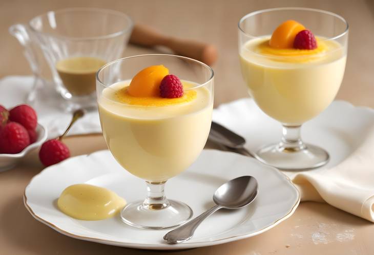 Zabaglione Classic Italian Light Custard with Egg Yolks and a Touch of Wine