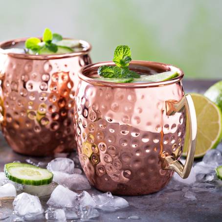 Zesty Moscow Mule with Lime, Mint, and Cucumber Garnish