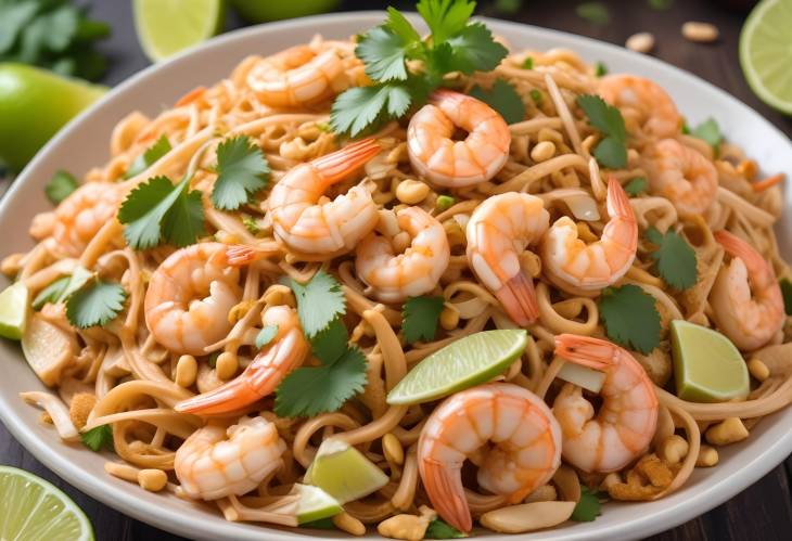 Zesty Pad Thai with Shrimp, Peanuts, and Lime